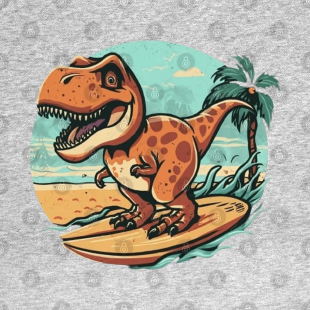 cute dinosaur trex dino kids tees kids hoodies dinosaur surfing surfer surf kids tees gift ideas by WeLoveAnimals